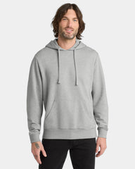 Custom organic cotton French terry pullover hoodie - Granite Grey Heather
