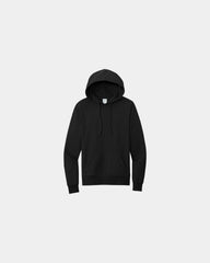 Custom organic cotton French terry pullover hoodie - Deep Black