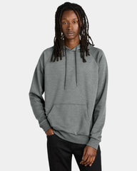 Custom organic cotton fleece pullover hoodie - Aluminum Grey Heather