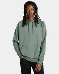 Custom organic cotton fleece pullover hoodie - Matcha Green