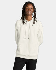 Custom organic cotton fleece pullover hoodie - White Sand