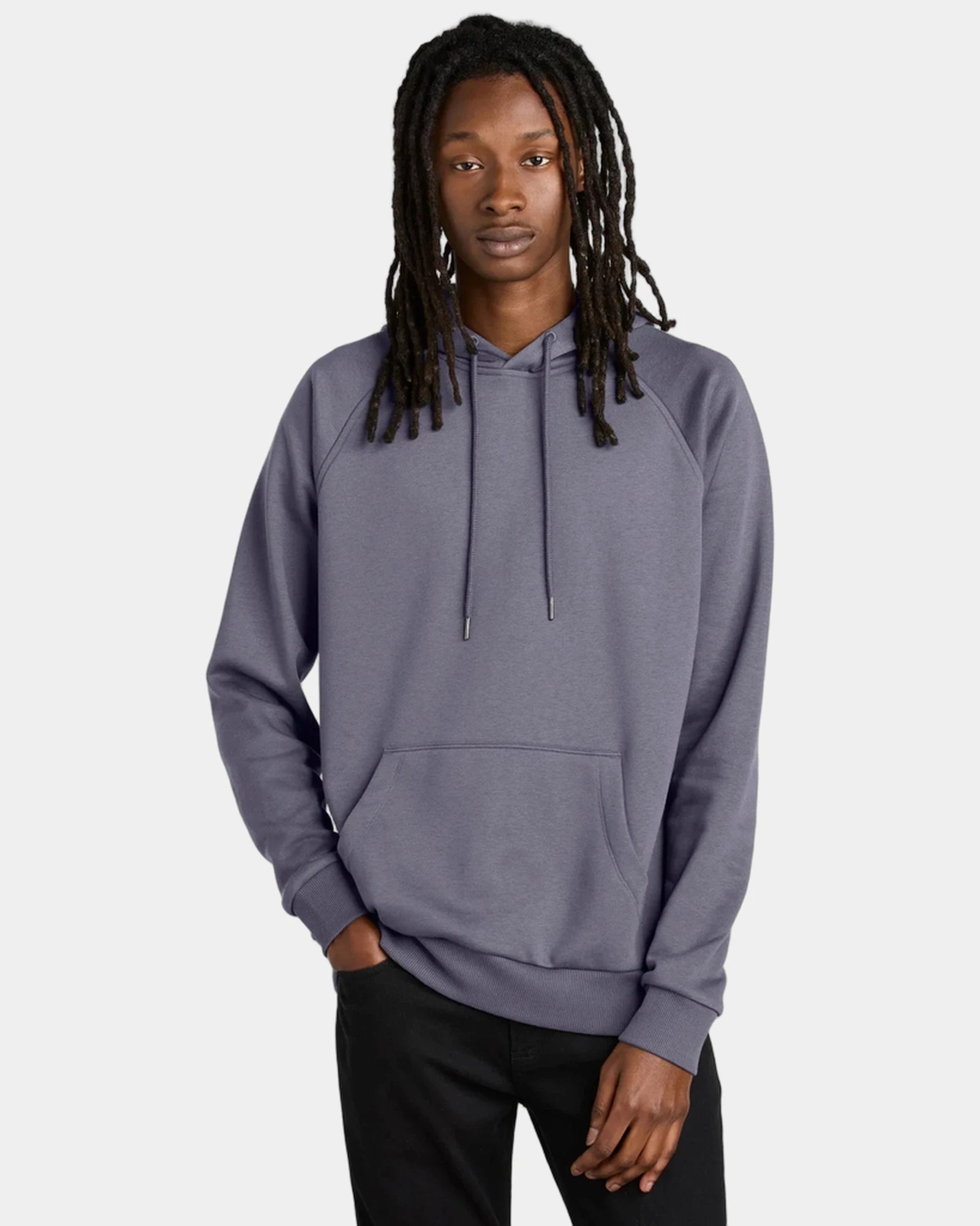 Custom organic cotton fleece pullover hoodie - Cosmic Purple