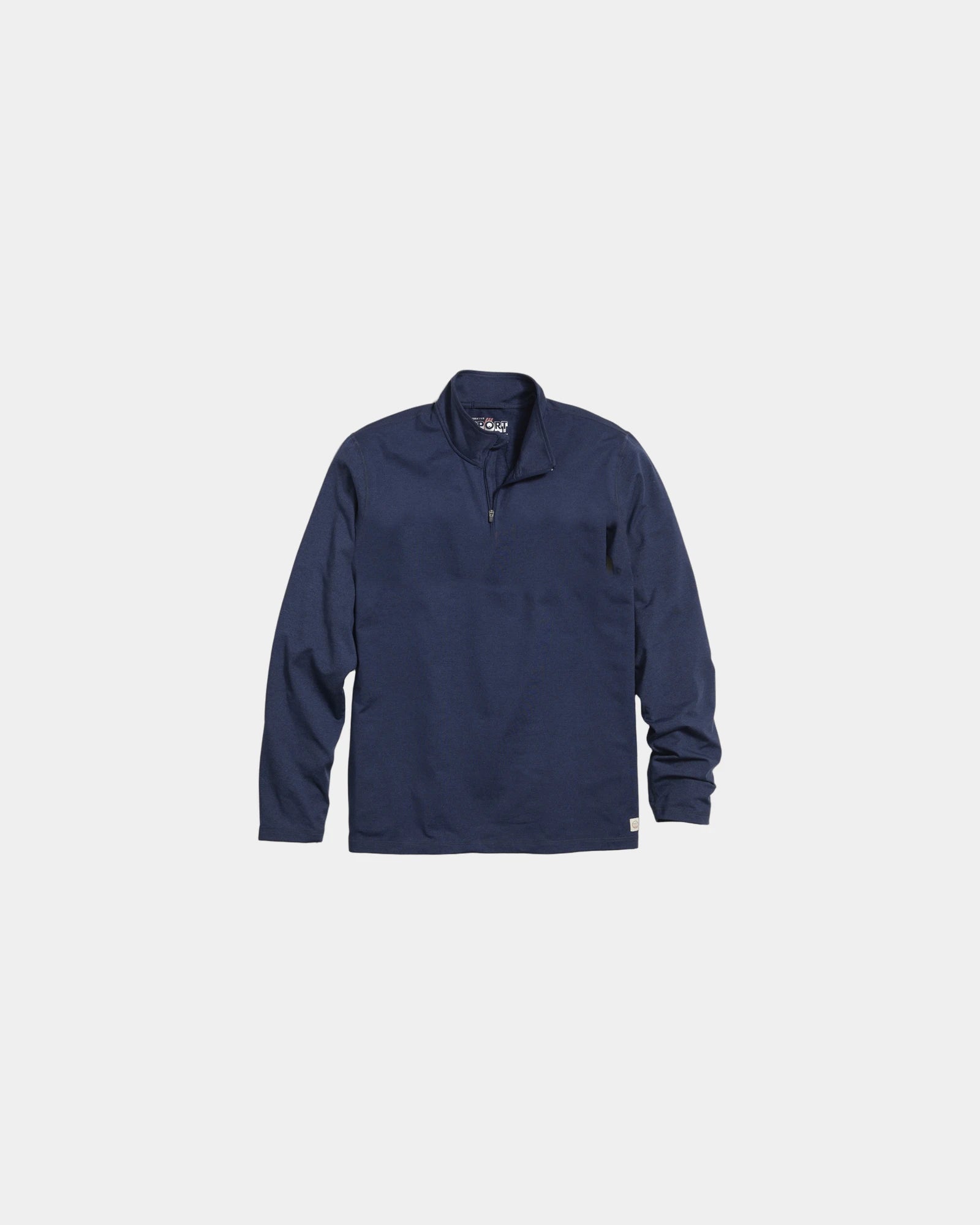 Custom moisture-wicking quarter zip pullover jacket - Navy Heather