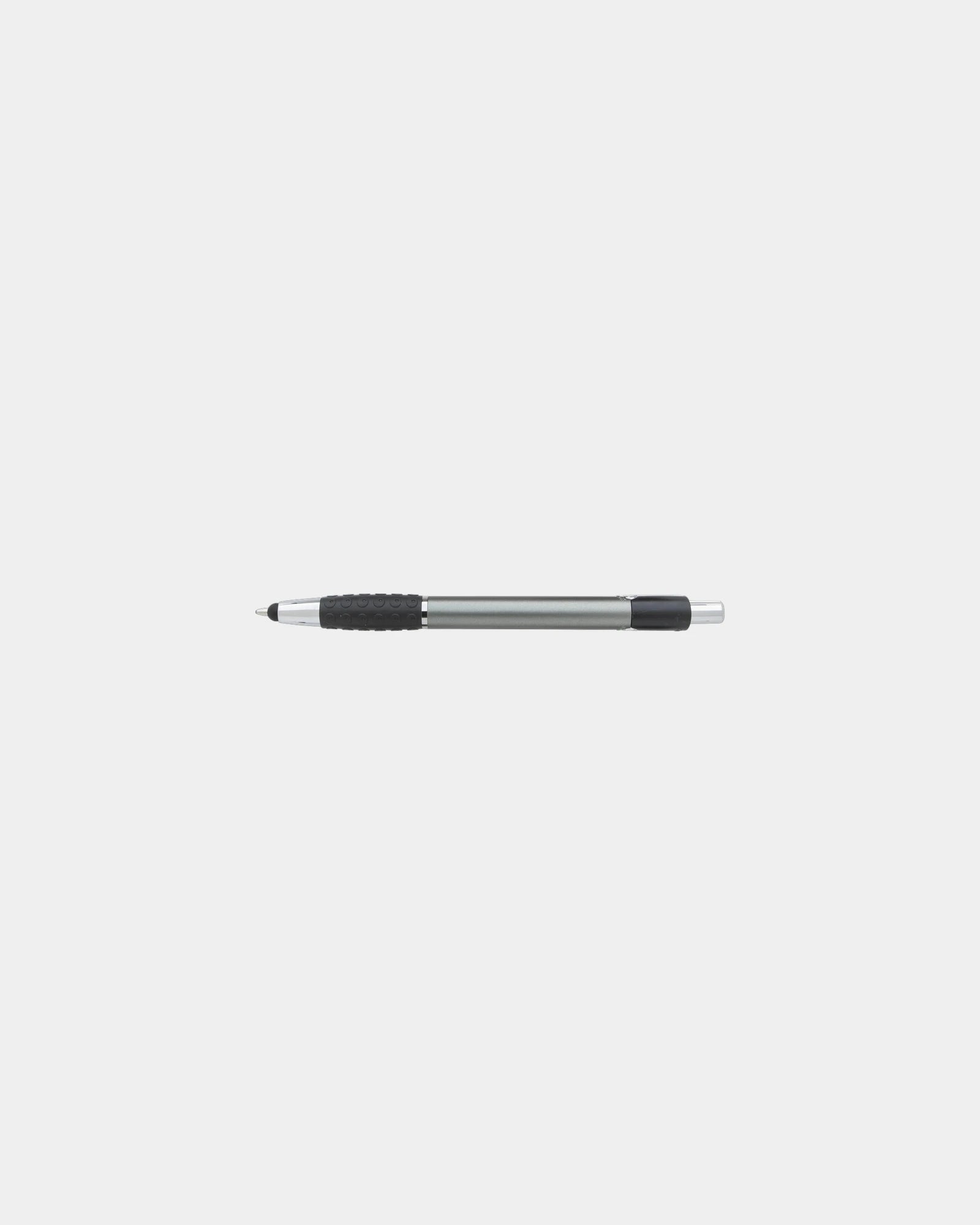Custom metallic stylus pen with chrome accents - Metallic Gunmetal