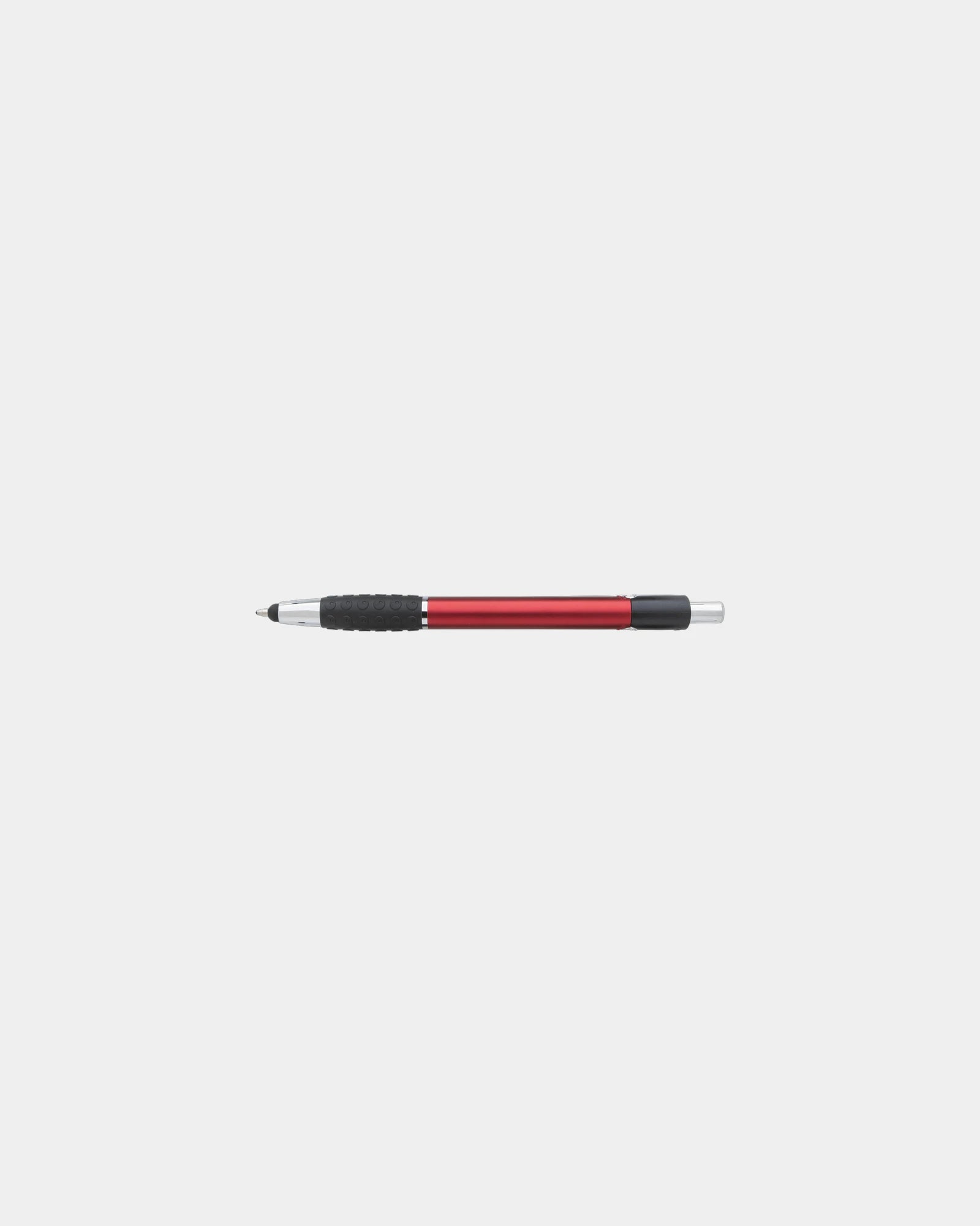 Custom metallic stylus pen with chrome accents - Red