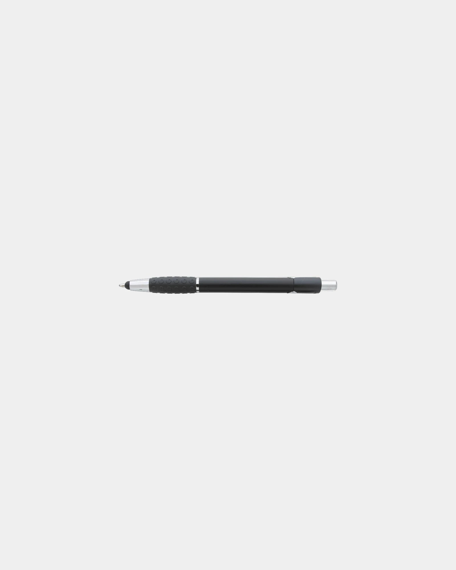 Custom metallic stylus pen with chrome accents - Black