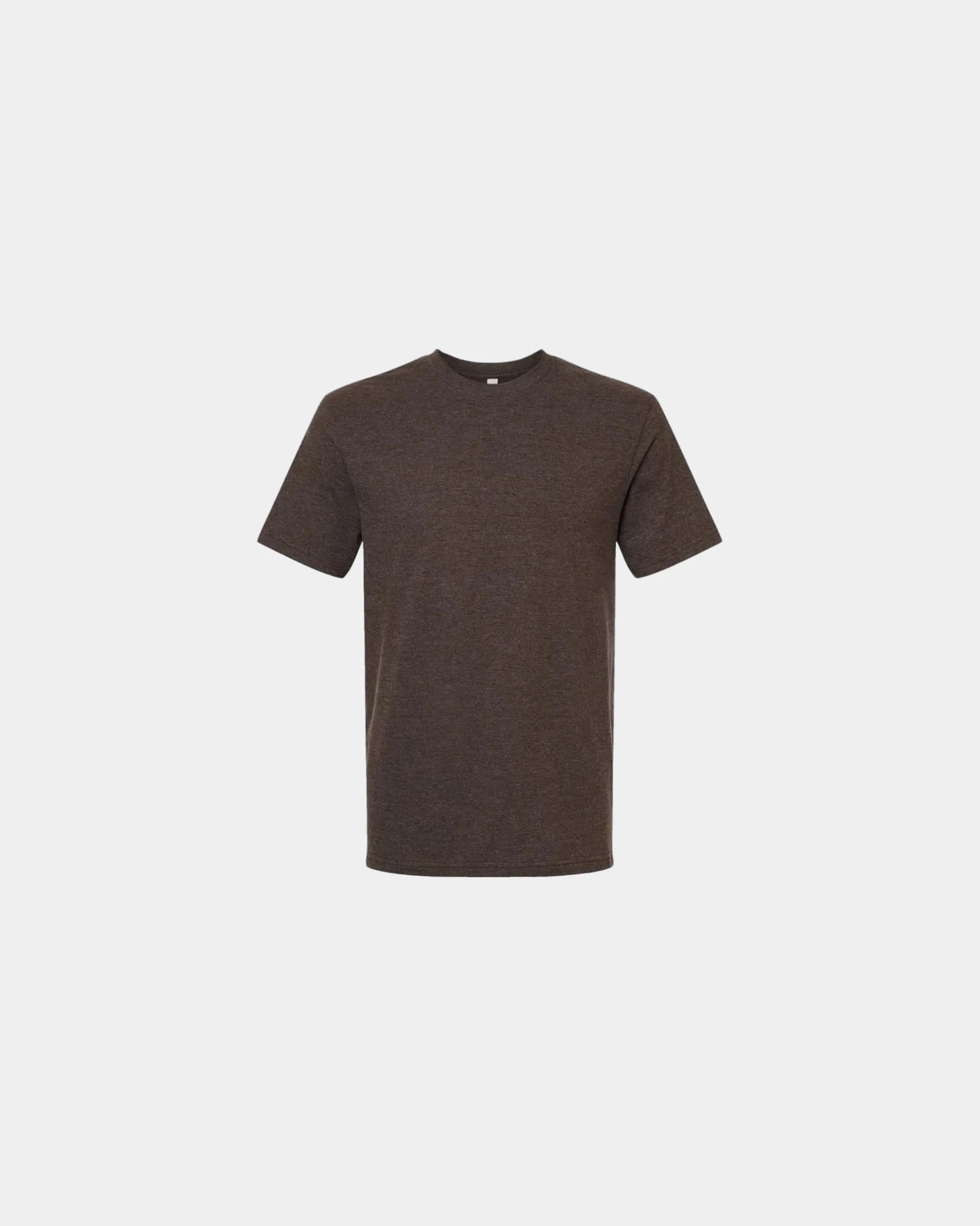 Custom recycled cotton blend unisex T-shirt - Heather Brown