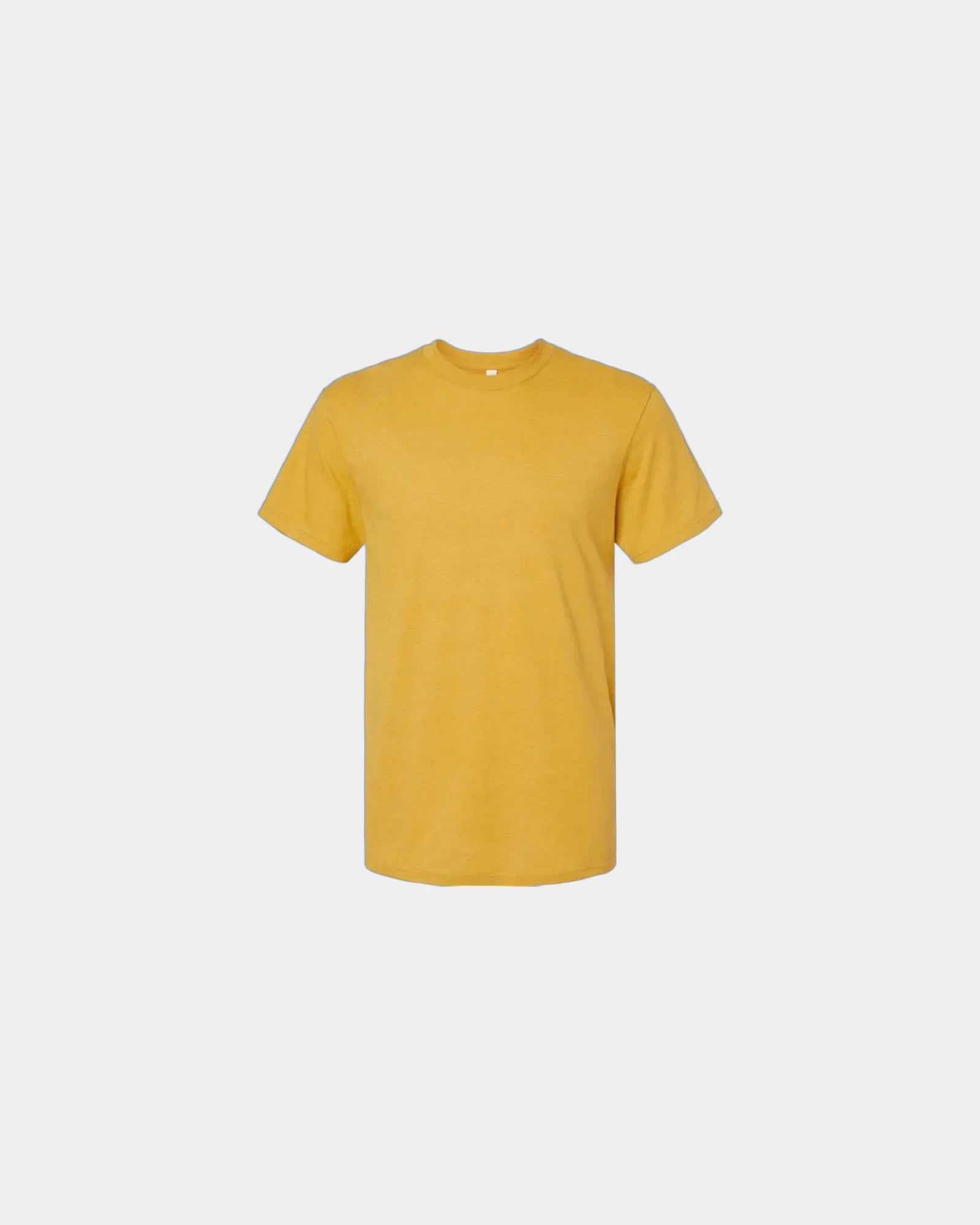 Custom recycled cotton blend unisex T-shirt - Heather Mustard