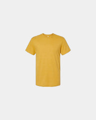 Custom recycled cotton blend unisex T-shirt - Heather Mustard