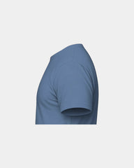 Custom recycled cotton blend unisex T-shirt - Heather Sea Blue