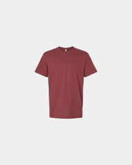 Custom recycled cotton blend unisex T-shirt - Heather Burgundy