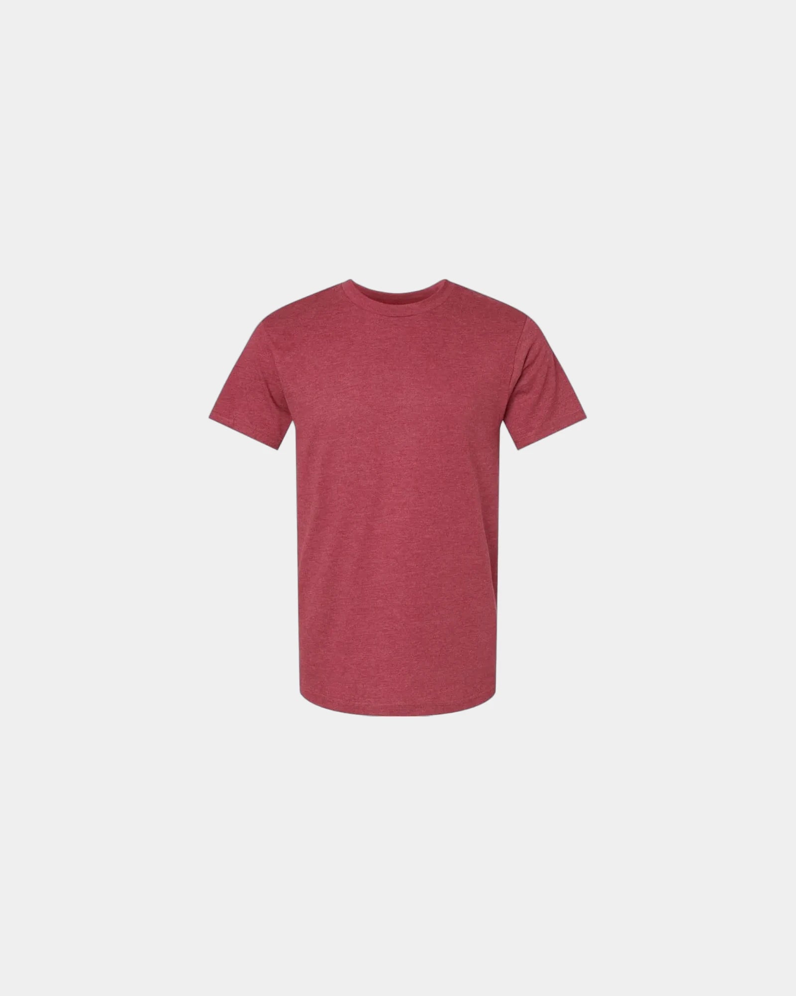Custom recycled cotton blend unisex T-shirt - Heather Cardinal