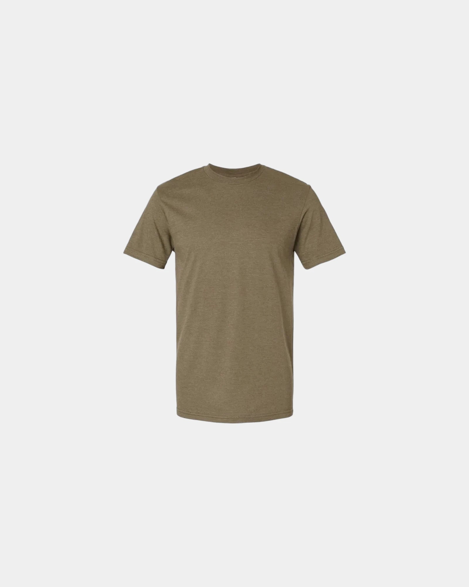 Custom recycled cotton blend unisex T-shirt - Heather Army