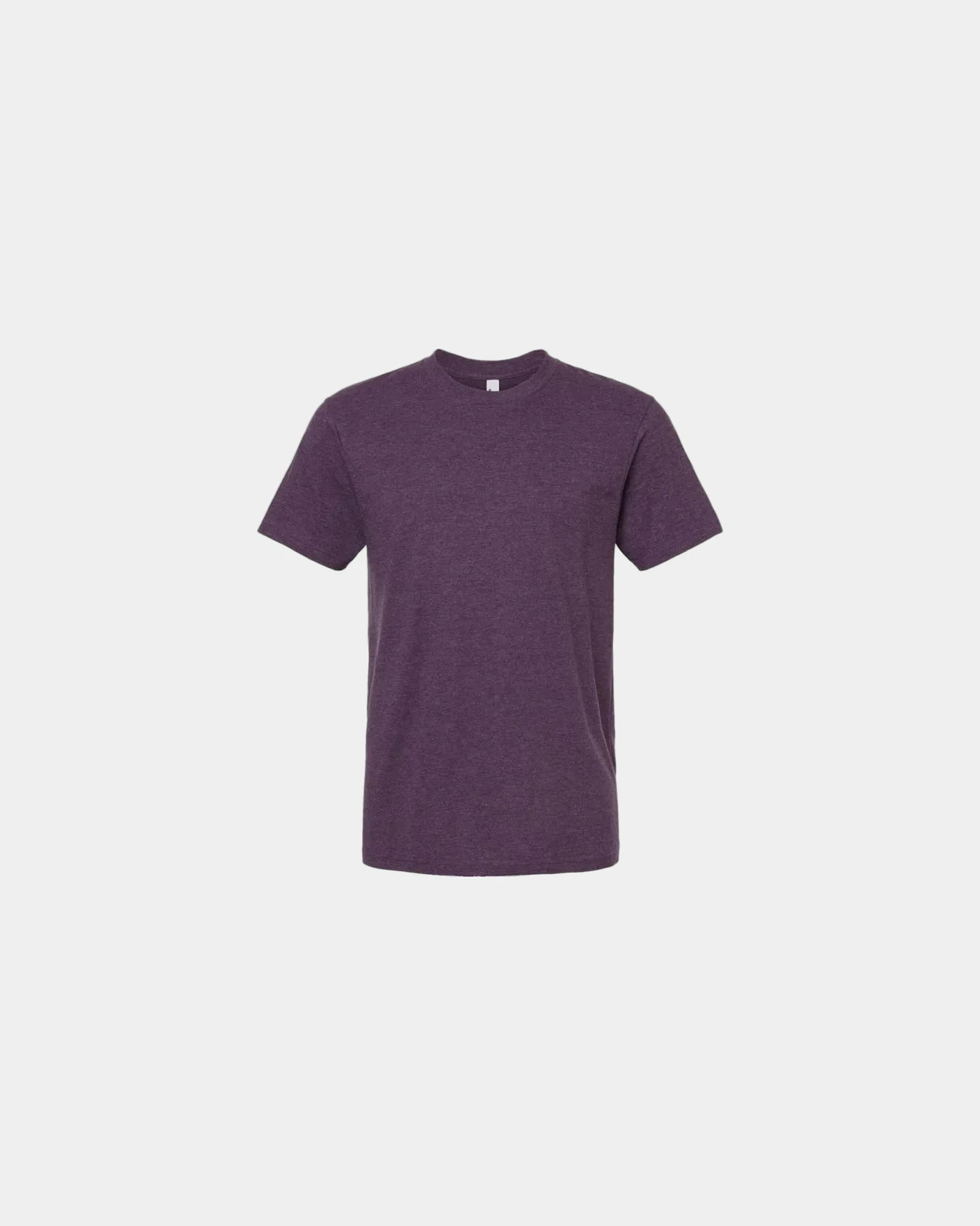 Custom recycled cotton blend unisex T-shirt - Heather Eggplant