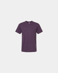 Custom recycled cotton blend unisex T-shirt - Heather Eggplant