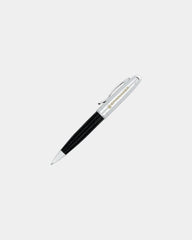 Custom faux leather ballpoint pen with tube case - Black
