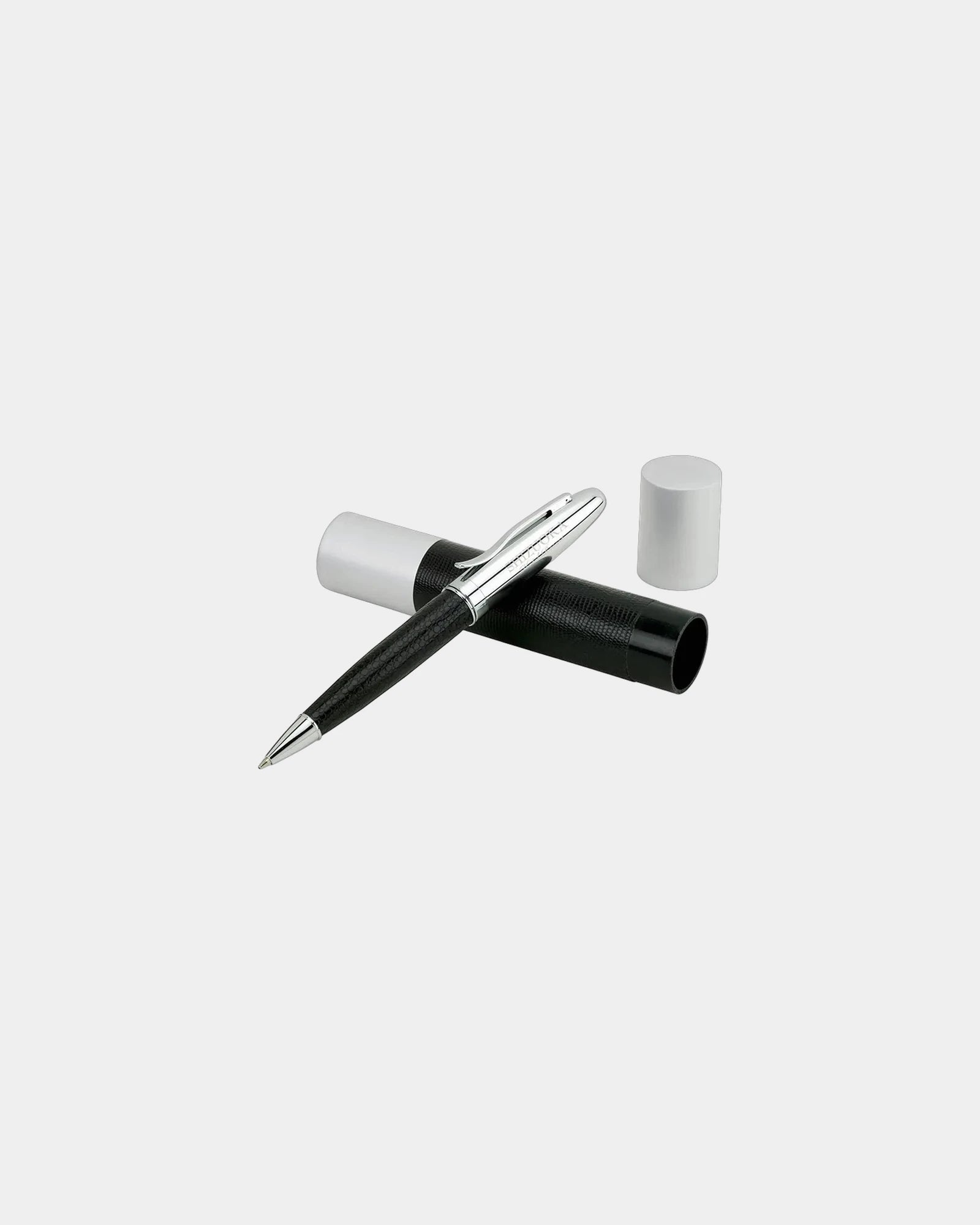 Custom faux leather ballpoint pen with tube case - 3