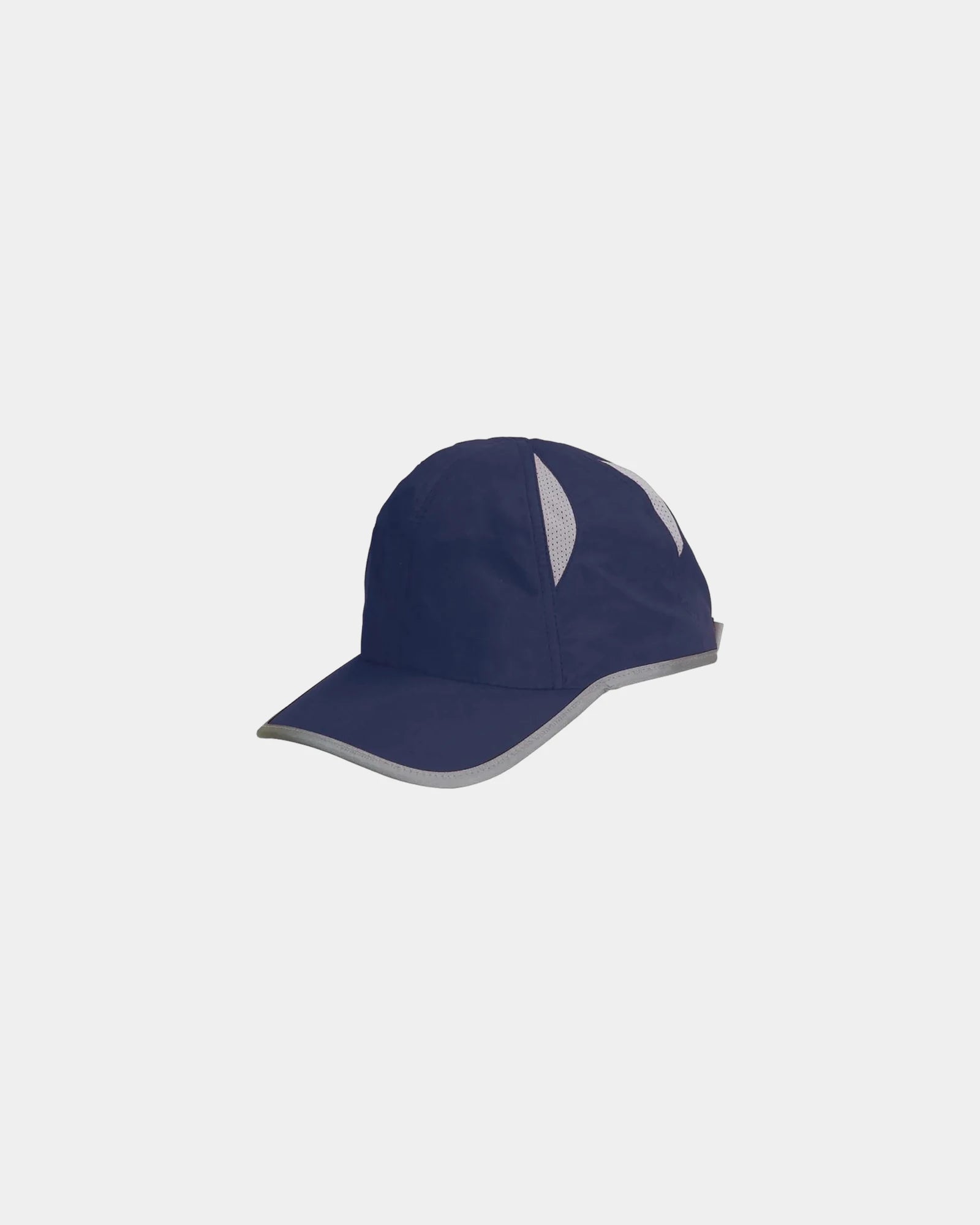 Custom polyester performance cap with reflective trim - Navy