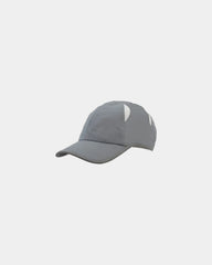 Custom polyester performance cap with reflective trim - Grey