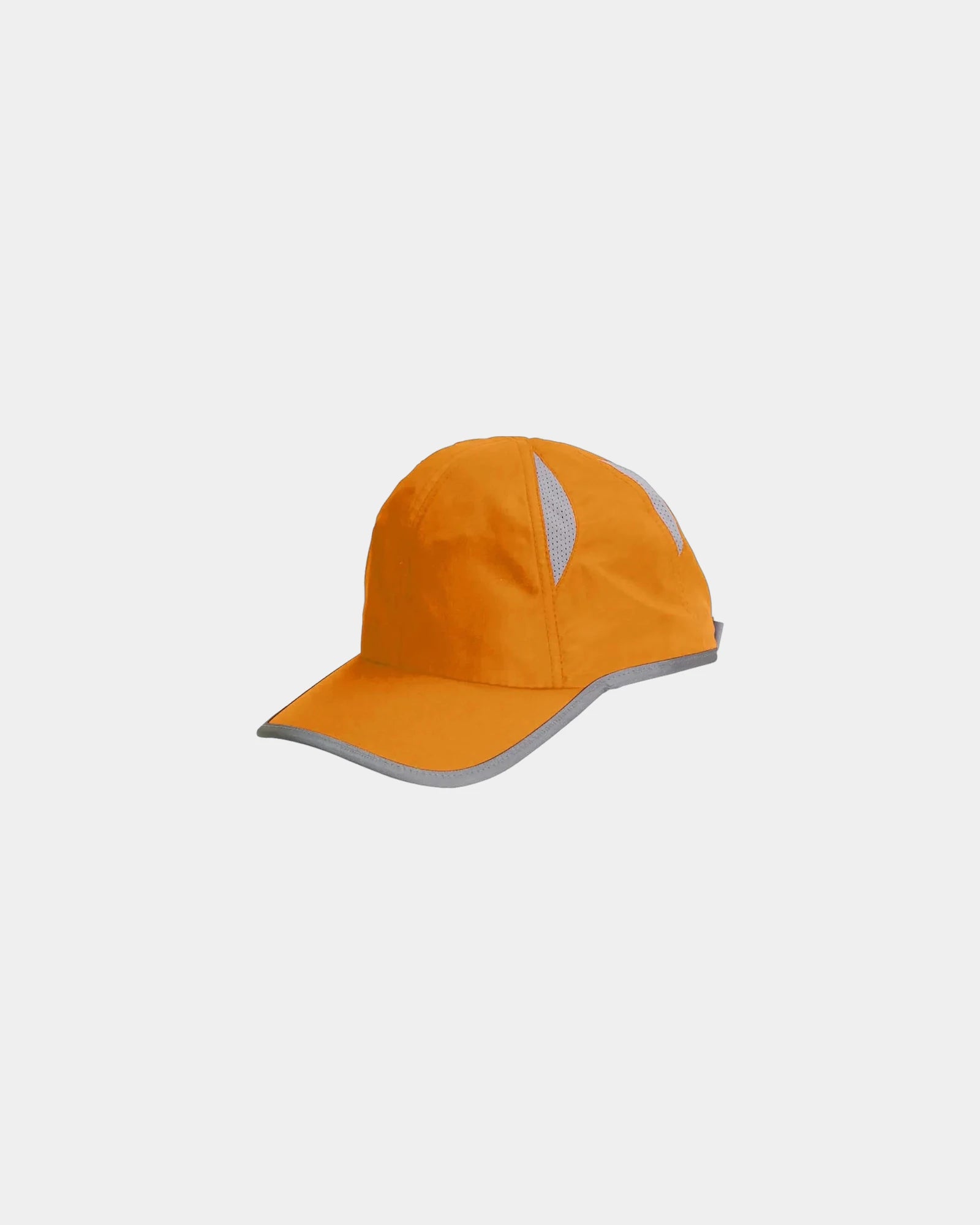 Custom polyester performance cap with reflective trim - Bright Orange