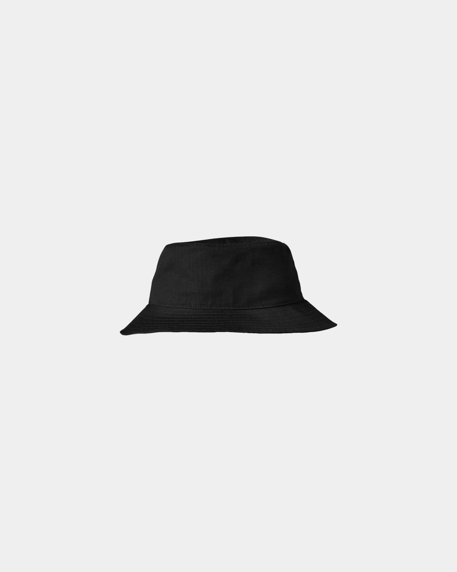 Custom cotton ripstop bucket hat with sewn eyelets - Black