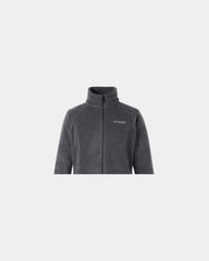 Branded fleece jacket women's full-zip polyester fleece - Charcoal Hthr