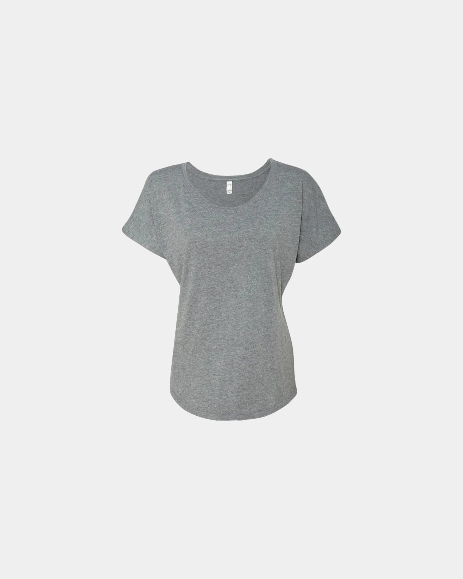 Custom triblend dolman women's t-shirt scoop neck tee - Premium Heather