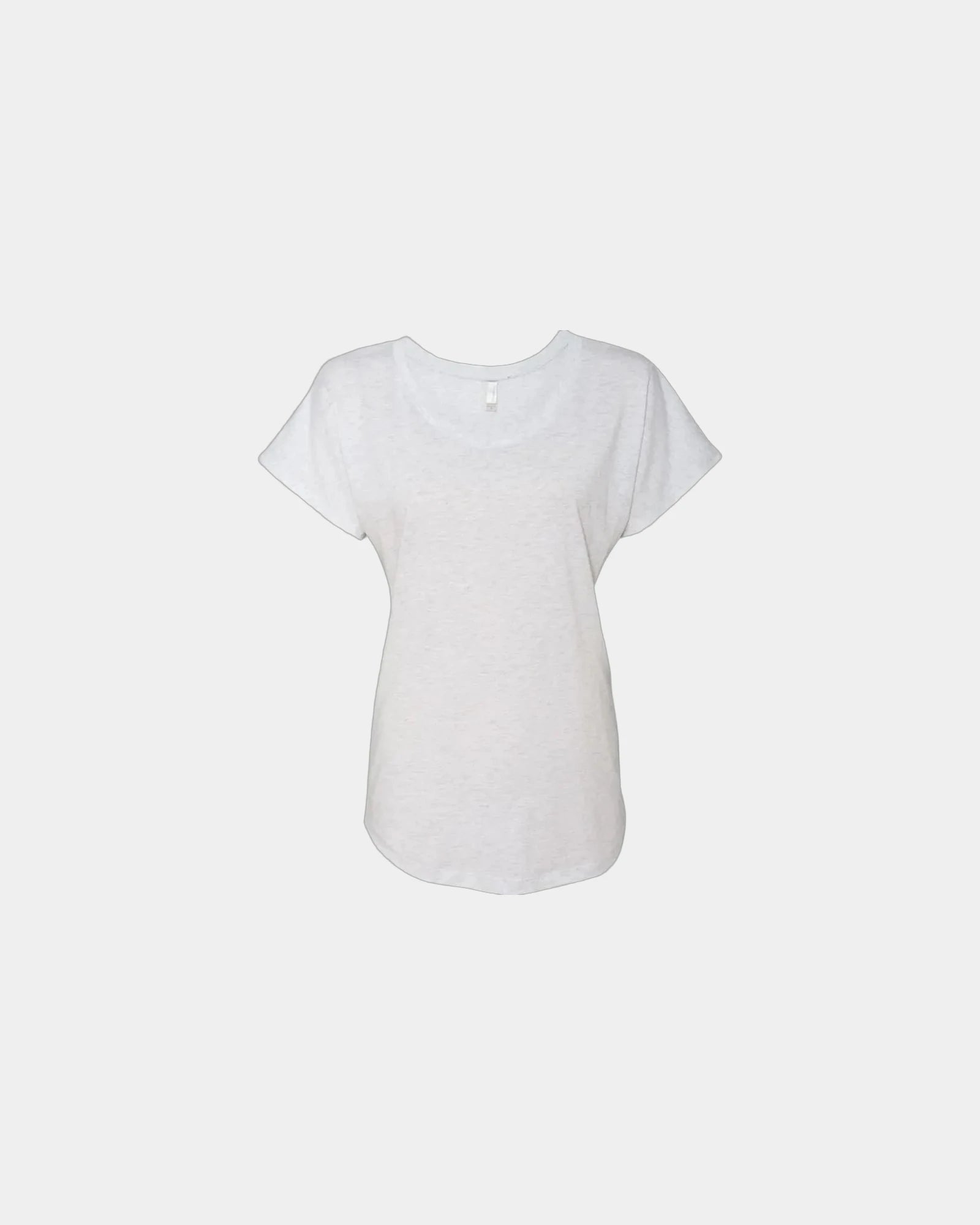 Custom triblend dolman women's t-shirt scoop neck tee - Heather White