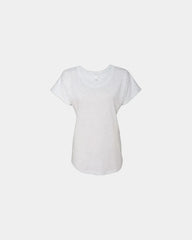 Custom triblend dolman women's t-shirt scoop neck tee - Heather White
