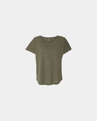 Custom triblend dolman women's t-shirt scoop neck tee - Military Green