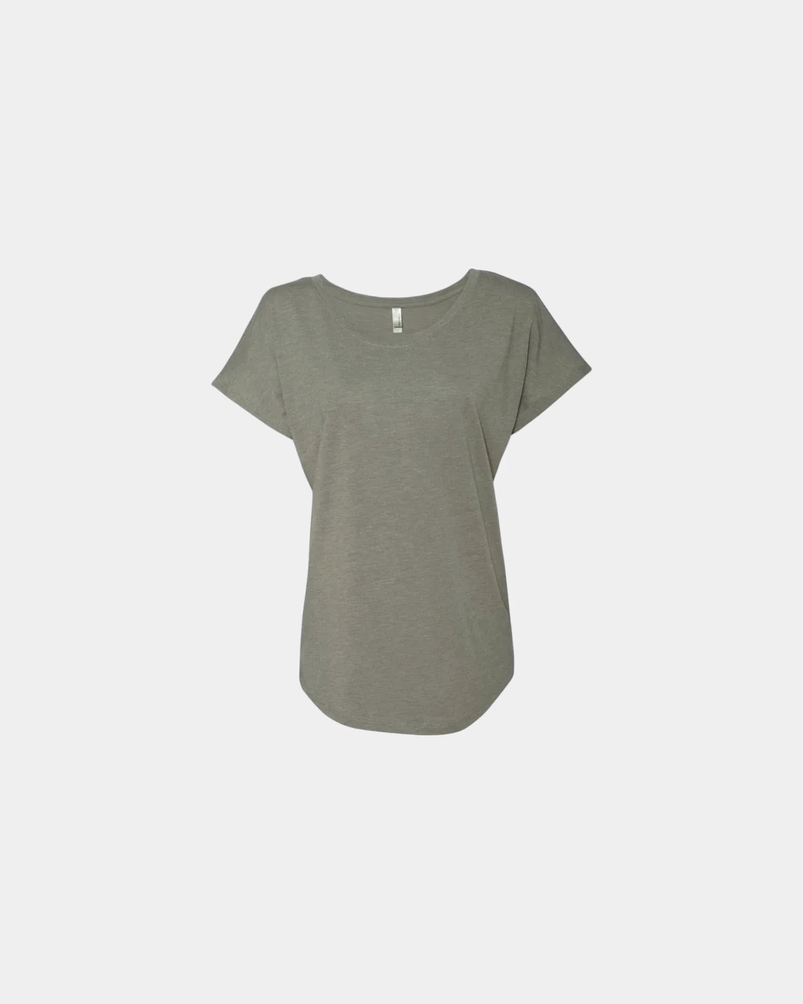 Custom triblend dolman women's t-shirt scoop neck tee - Venetian Grey