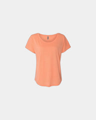 Custom triblend dolman women's t-shirt scoop neck tee - Vintage Light Orange