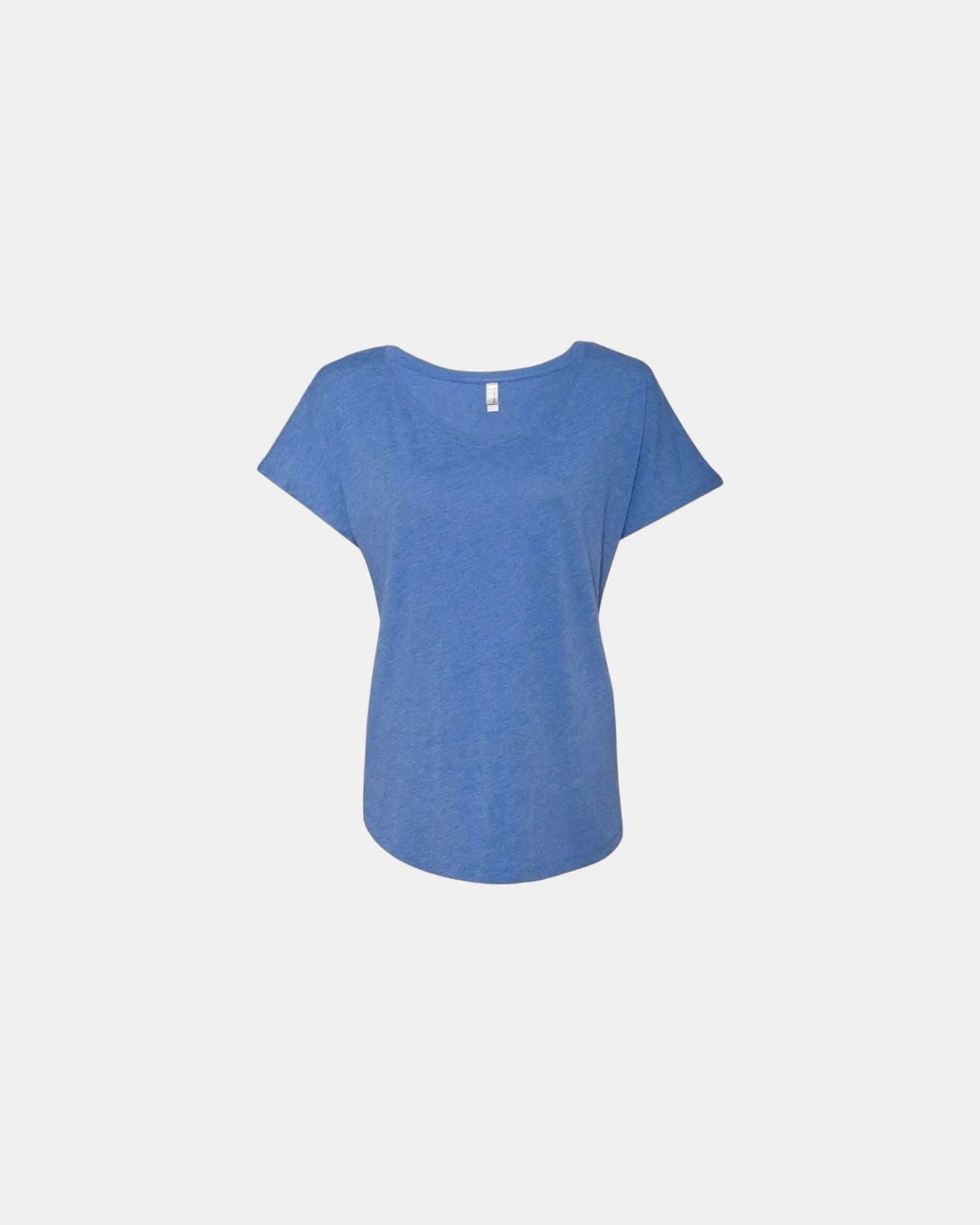 Custom triblend dolman women's t-shirt scoop neck tee - Vintage Royal
