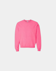Custom 50/50 fleece crewneck sweatshirt for teams - Safety Pink
