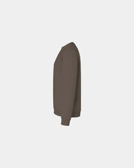 Custom 50/50 fleece crewneck sweatshirt for teams - Dark Chocolate
