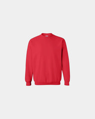 Custom 50/50 fleece crewneck sweatshirt for teams - Red