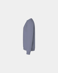 Custom 50/50 fleece crewneck sweatshirt for teams - Heather Dark Navy
