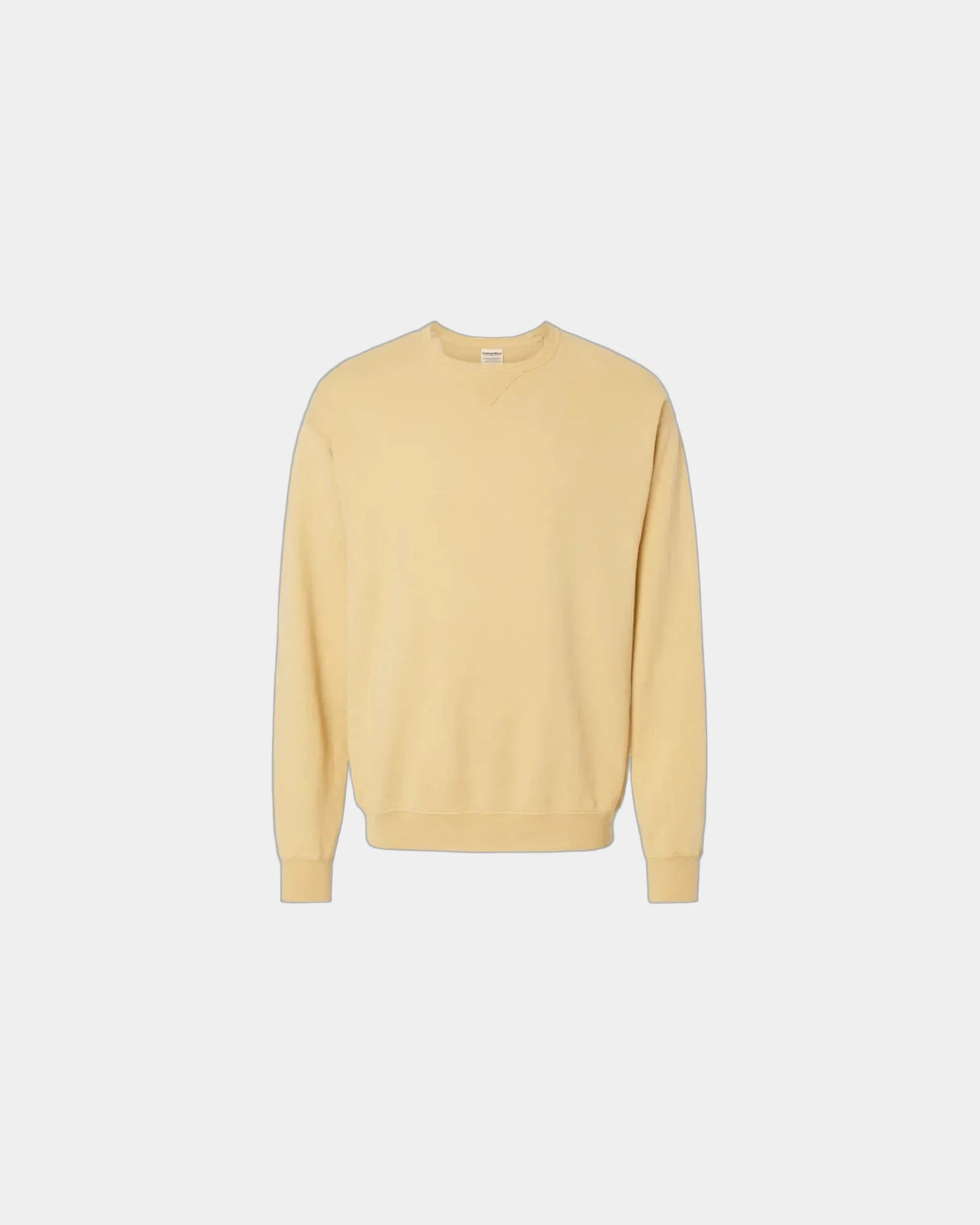 Custom cotton blend unisex crew sweatshirt for teams - Summer Squash Yellow