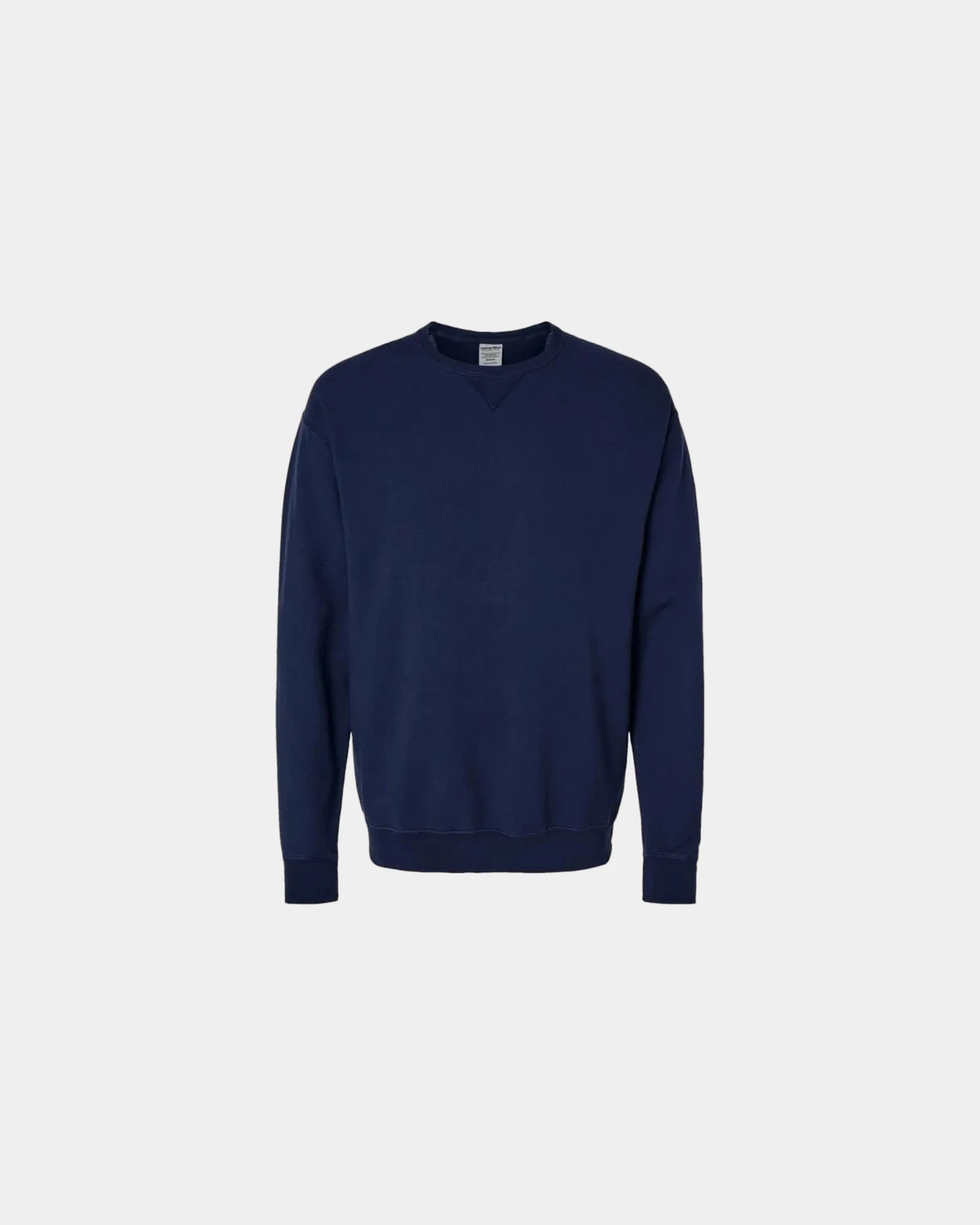 Custom cotton blend unisex crew sweatshirt for teams - Navy