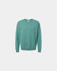 Custom cotton blend unisex crew sweatshirt for teams - Spanish Moss