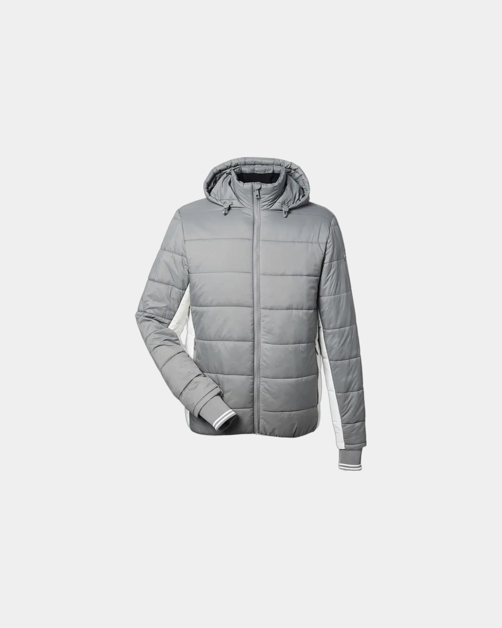 Custom packable puffer jacket for companies and teams - Graphite/Antique White