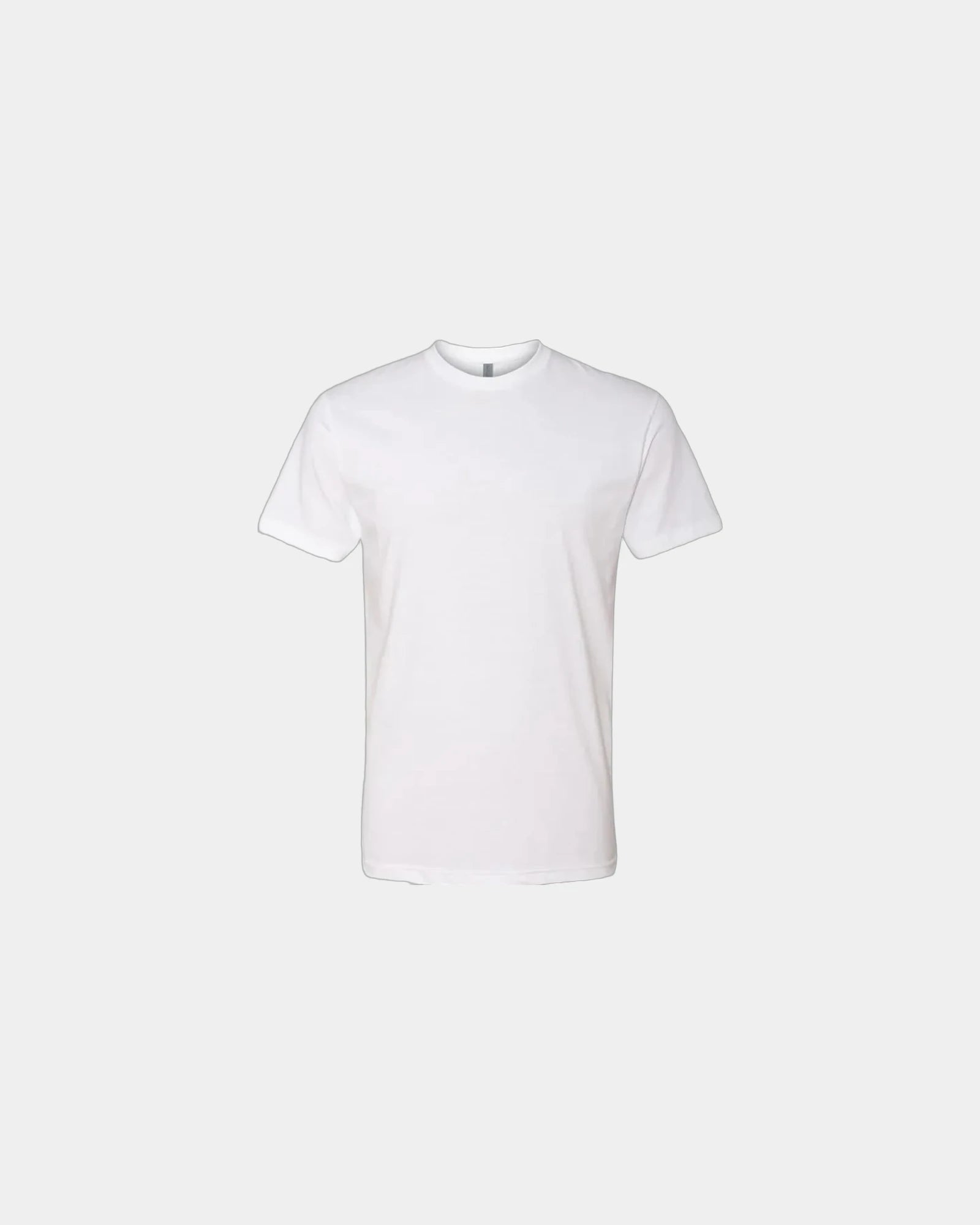 Custom unisex crewneck t-shirt with rib-knit collar - White