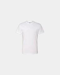 Custom unisex crewneck t-shirt with rib-knit collar - White