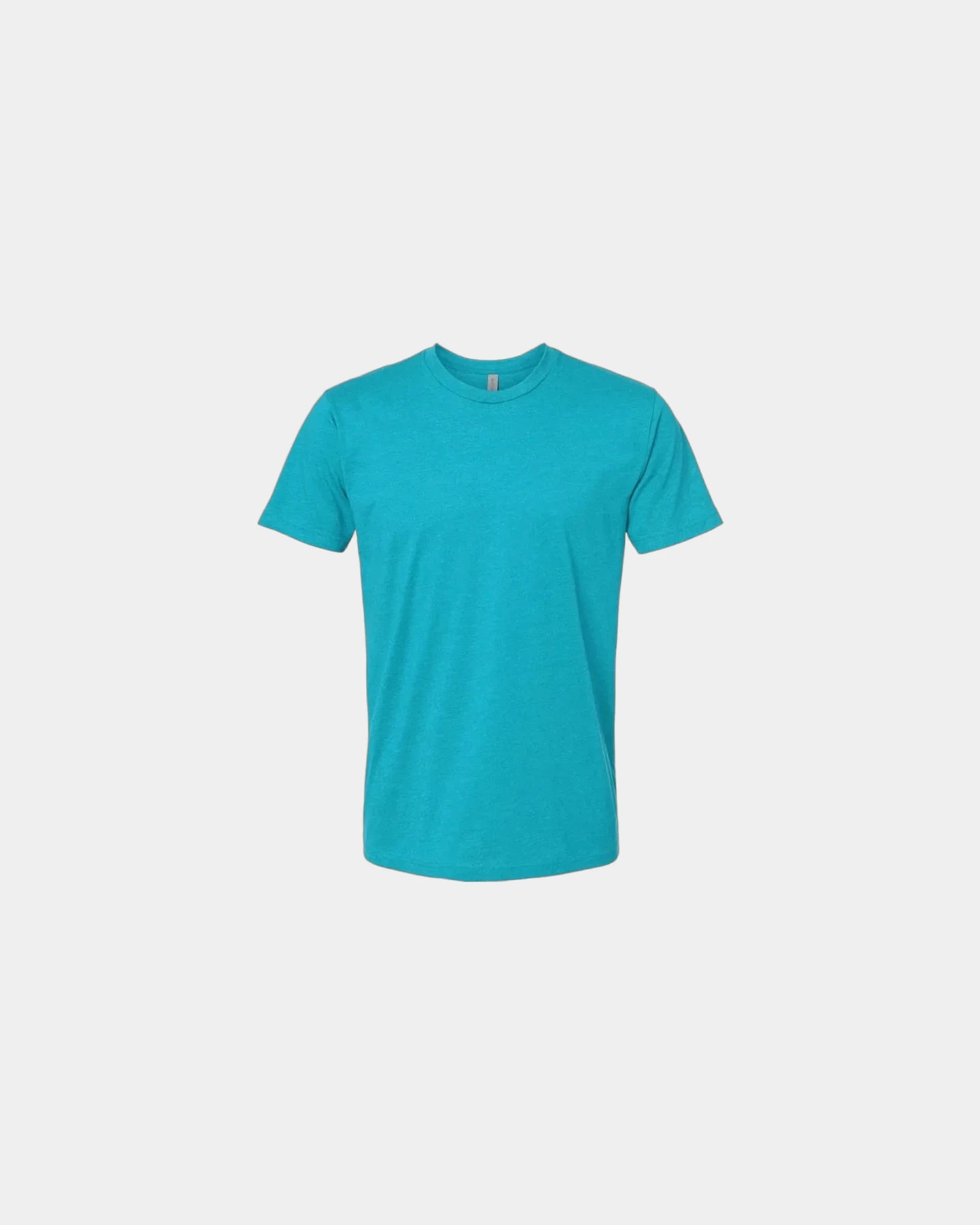 Custom unisex crewneck t-shirt with rib-knit collar - Bondi Blue