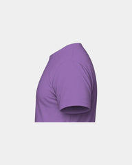 Custom unisex crewneck t-shirt with rib-knit collar - Purple Rush