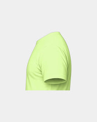 Custom unisex crewneck t-shirt with rib-knit collar - Neon Yellow