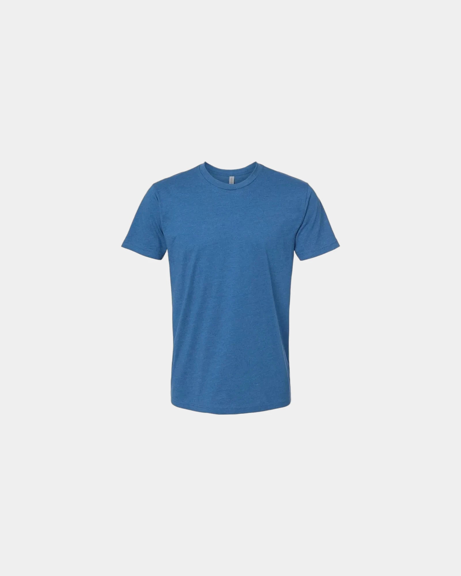 Custom unisex crewneck t-shirt with rib-knit collar - Heather Cool Blue