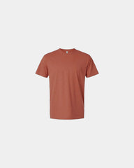 Custom unisex crewneck t-shirt with rib-knit collar - Heather Redwood