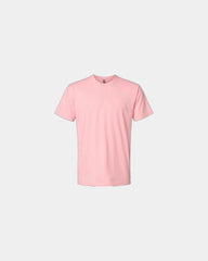 Custom unisex crewneck t-shirt with rib-knit collar - Heather Light Pink