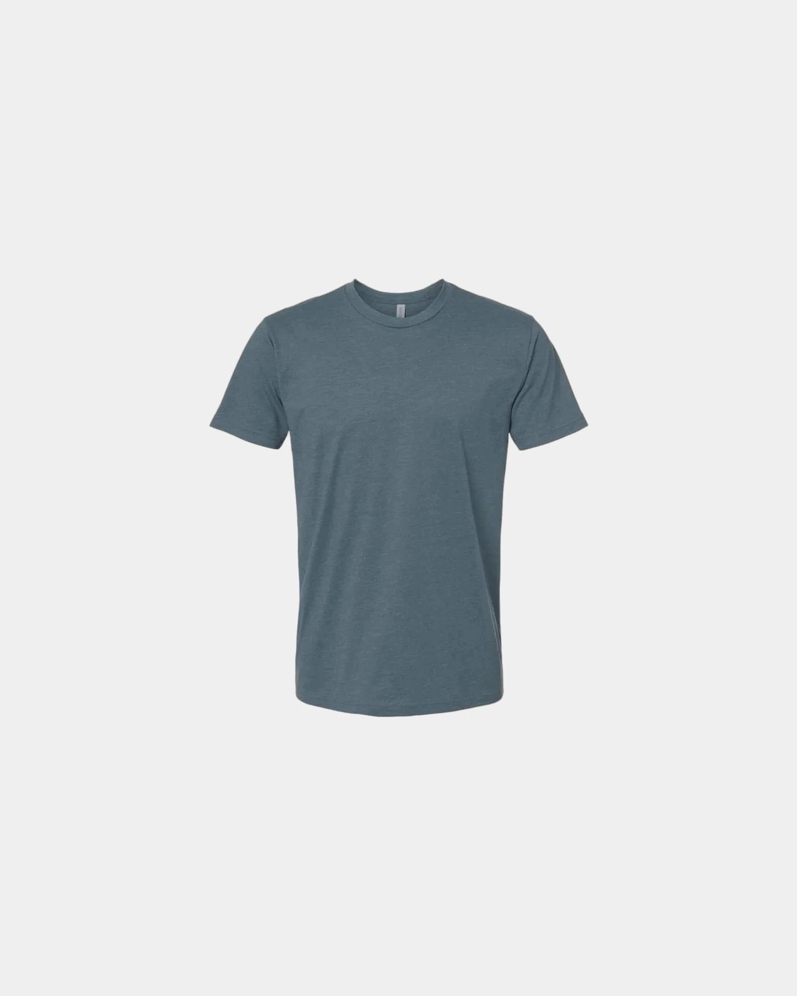 Custom unisex crewneck t-shirt with rib-knit collar - Heather Slate Blue